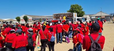 Community health care workers protest