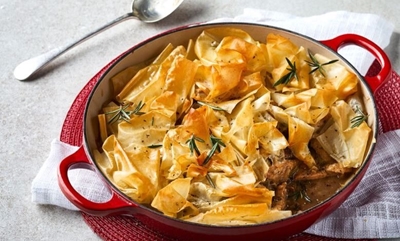 What’s for dinner? Chicken and mushroom pie