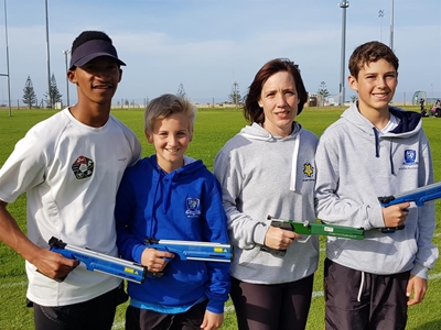 Locals in SA Laser-Run team