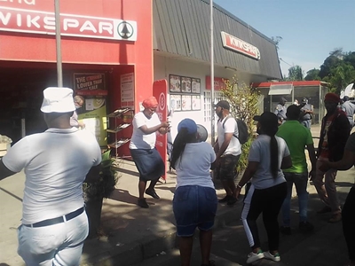 Axed Spar workers protest at storefront