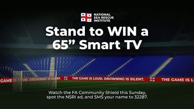 NSRI launches powerful drowning prevention message at Wembley during FA Community Shield