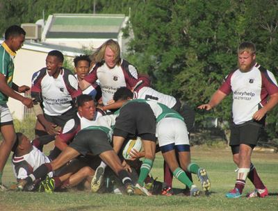 Odn-rugbyklub skitter in drieë-fees