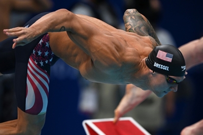 One down, six to go at Olympics for US swim star Dressel