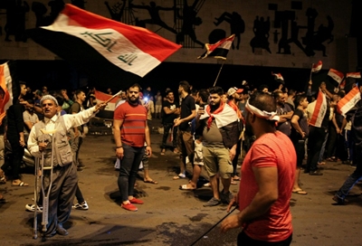 New wave of anti-government demos home in on Iraq's Green Zone
