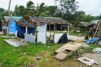 Pacific clean-up after homes 'blown to smithereens' by superstorm