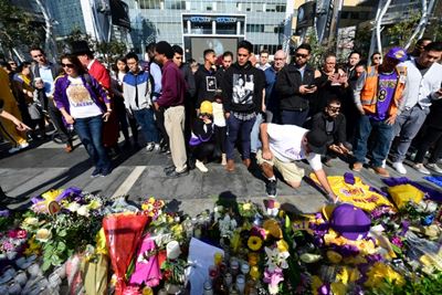 Kobe Bryant fans pay tribute to the late star