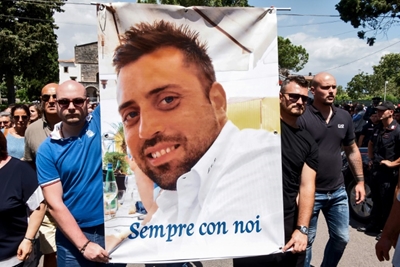 Funeral held for Italian officer allegedly stabbed by US teenagers