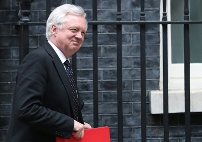 Britain's Brexit minister David Davis steps down