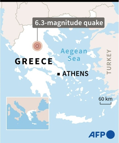 6.3-magnitude earthquake hits central Greece