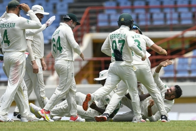 Maharaj hat-trick sends West Indies spinning