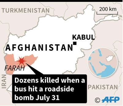 At least 28 killed as Afghan bus hits 'Taliban' bomb: official