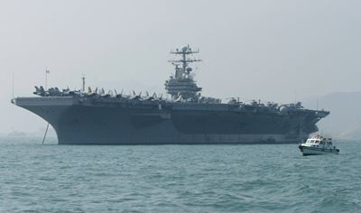 US sends naval strike group to Middle East in 'message' to Iran