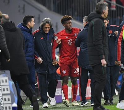 Coman's knee injury not as bad as feared say Bayern 