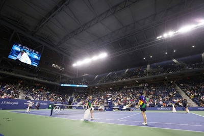 Wind-blown rain halts US Open match under Armstrong roof