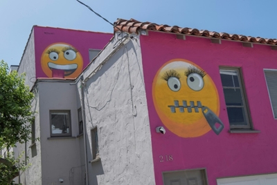 'Emoji' house in LA beach town infuriates feuding neighbors