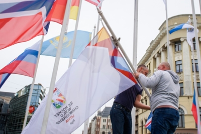 Latvia and hockey body spar over Belarus opposition flag