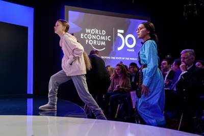 Thunberg slams climate change inaction as Davos awaits Trump