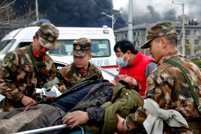 Death toll in China chemical plant blast rises to 12