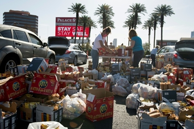 Casinos become food banks as Las Vegas workers wait out lockdown