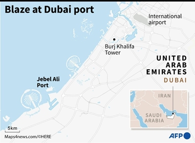 Blaze at Dubai port after loud blast under control