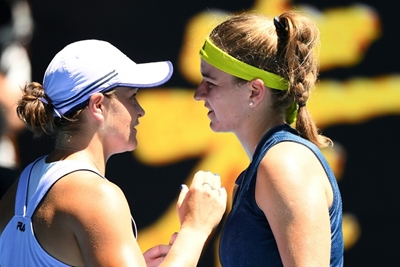 Muchova stuns top seed Barty to make Australian Open semi-finals