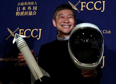 Japan billionaire says 'free cash' tweet most shared of all time