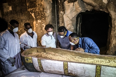 Egypt unveils ancient tomb and sarcophagi in Luxor