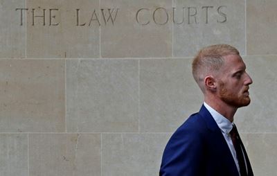 Stokes arrives at court to face affray trial
