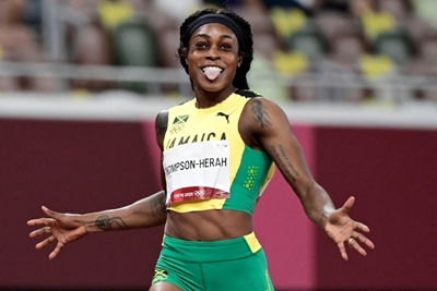 Olympic sprint queen Thompson-Herah banned for posting footage of her own win