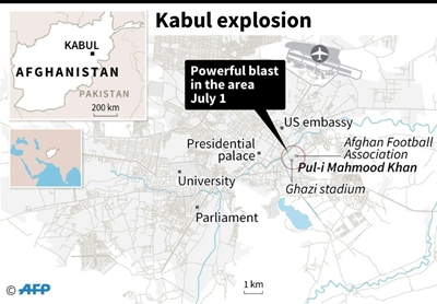 At least 53 wounded as powerful car bomb rocks Kabul
