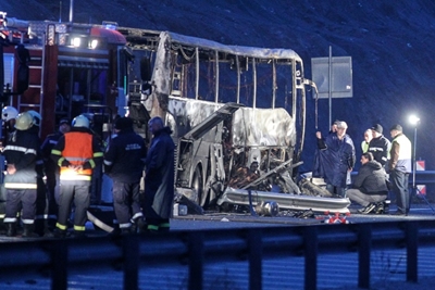At least 45 people killed in bus blaze in Bulgaria