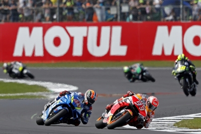 Rins pips Marquez on line for British MotoGP victory