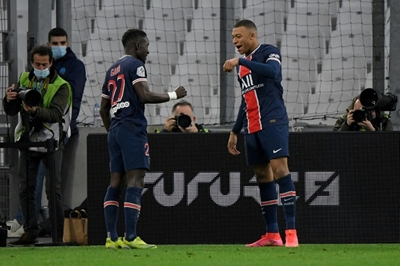 Mbappe sparks PSG win over Marseille, but Lille top in France