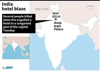 Delhi hotel fire kills 17