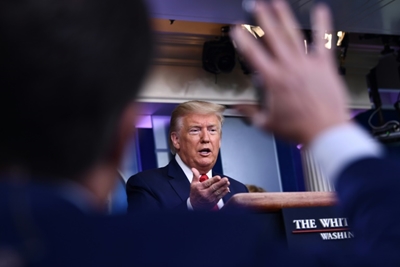 Trump deploys hospital ships in coronavirus 'war'
