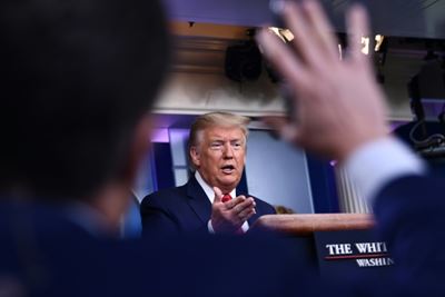 Trump deploys hospital ships in coronavirus 'war'