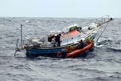 Indian, Irish yachtsmen 'stable' after remote ocean rescue