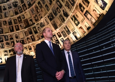 Britain's Prince William visits Israel Holocaust memorial