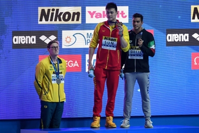 Swimmers 'don't trust' Sun as doping row boils over