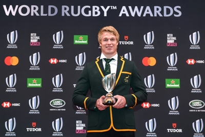 Du Toit player of year as Springboks sweep World Rugby awards