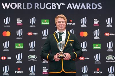 Du Toit player of year as Springboks sweep World Rugby awards