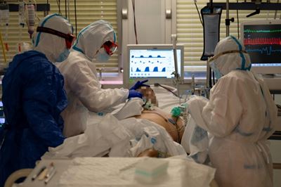 Madrid hospital struggles with surge in virus cases
