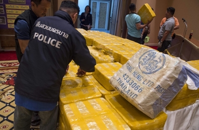 Myanmar police seize massive haul of meth pills