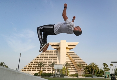 Parkour piques interest in Doha's urban jungle