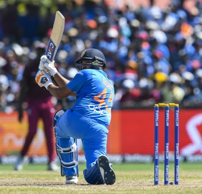 Sharma leads India to 167-5 in second T20 against Windies