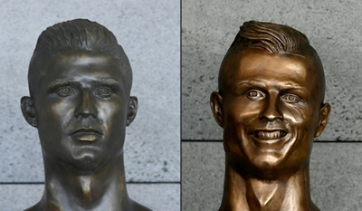 Ronaldo bust swapped at Madeira airport