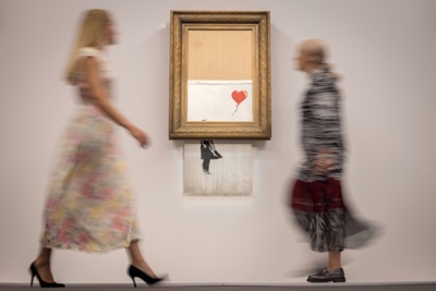 Shredded Banksy goes under the hammer in London