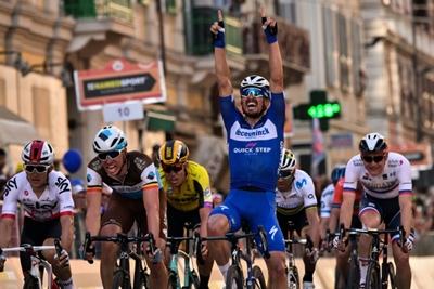 France's Alaphilippe sprints to Milan-San Remo victory