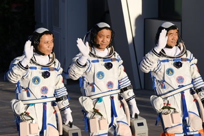 First astronauts at China's new space station conduct spacewalk