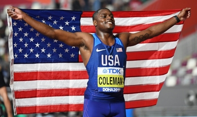 Brilliant Coleman blasts to 100m world gold